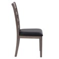 thumbnail image 5 of CorLiving New York Set of 2 Black Faux Leather Upholstered Seat Dining Room Chairs with Washed Gray Wood Legs - Perfect Kitchen & Dining Room Furniture Set, 5 of 12