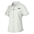 thumbnail image 3 of Women's UPF 50+ UV Protection Shirt, Short Sleeve Fishing Shirt, Breathable and Fast Dry Pale Light Grey 2XL, 3 of 7