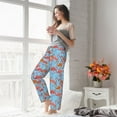 thumbnail image 4 of Uemuo Flamingo Pattern Women's Wide Leg Palazzo Lounge Pants with Pockets Light Weight Loose Comfy Casual Pajama Pants-Large, 4 of 9
