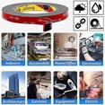 thumbnail image 2 of 3m Vhb Extra Strong Double Sided Adhesive Tape 3m X 10mm Black Waterproof High Temperature Resistance For Indoor & Outdoor, 1pcs, 2 of 5