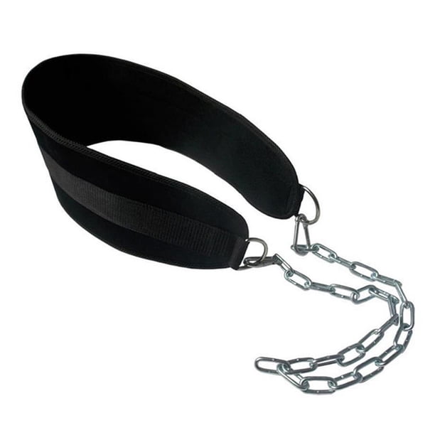 Greeniant Cinturón de levantamiento de pesas de neopreno grueso con cinturón de inmersión de cadena para levantar la barbilla Up Kettlebell Barbell Ropa Deportiva, Zapatos Greeniant OD008892-00
