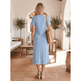 thumbnail image 3 of Vestido De Mujer Midi Casual Stretch Para Diario Y Salida, 3 of 5