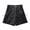 Black, variant on Kids Girls Leather Shorts High Waisted Straight Leg Y2K Shorts with Pockets Elastic Half Zip Skinny Going out Slim Fit Outfit