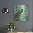 thumbnail image 6 of Luxe Metal Art 'Peacock Arbor V Blue' by Sue Schlabach, Metal Wall Art, 24"x24", 6 of 8