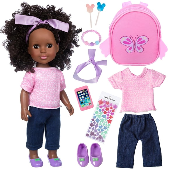 Set de silicona realista para bebé niña negra de 14.5 pulgadas de Ecore Fun