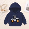 thumbnail image 2 of KPOPLK Toddler Baby Boy Hoodies 3 6 9 12 18 Months 2T 3T Fall Long Sleeve Casual Hooded Sweatshirt Top Winter Clothes Navy Size 18-24 Months, 2 of 7