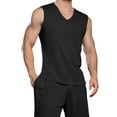 thumbnail image 1 of pstuiky Camisetas sin mangas para hombre, Traje deportivo y de ocio de manga corta con cuello redondo para hombre. Camisas para hombres l, 1 of 6