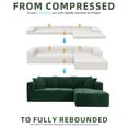 thumbnail image 5 of DEALTOPS 104'' Modular L-Shape Sectional Sofa with Chaise, Comfy Deep-Seat Cloud-Couch, Corduroy - Green, 5 of 9
