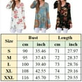 thumbnail image 2 of TEMOFON Women's Fall Long Sleeve V-Neck Tunic Tops for Leggings Casual Blouse Floral T-Shirt White, 2 of 4