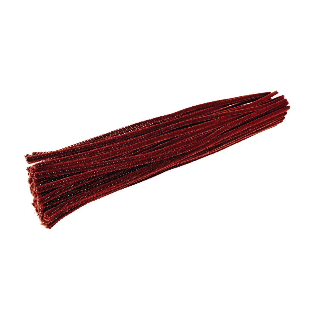 10 pack CHERRY RED chenille craft stems pipe cleaners 30cm long 6mm wide 