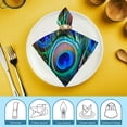 thumbnail image 6 of Heduofu Animal Peacock Feathers Cloth Napkins, Dinner Napkins Washable Reusable Polyester Table Napkins for Parties, Weddings and Dinners 4 PCS, 6 of 7