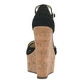 thumbnail image 2 of JESSICA SIMPSON Womens Black 2 Cork-Like Wedge Woven Cut Out Marshela Round Toe Wedge Buckle Dress Heeled Sandal 9 M, 2 of 4