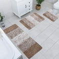 thumbnail image 5 of HHGBAD 4-Piece Bathroom Rug Set, Absorbent Microfiber Plush, Non-Slip Bath Mats, Machine Washable, Modern Bathroom Decor, 5 of 6