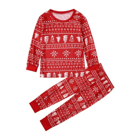 

URMAGIC Christmas Family Matching Pajamas Baby Christmas Matching Pliad Jammies for Adults and Kids Holiday Xmas Long Sleeve Sleepwear Set