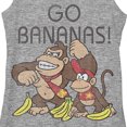thumbnail image 2 of Donkey Kong Junior Women's Go Bananas Gray Tank Top-XL, 2 of 2