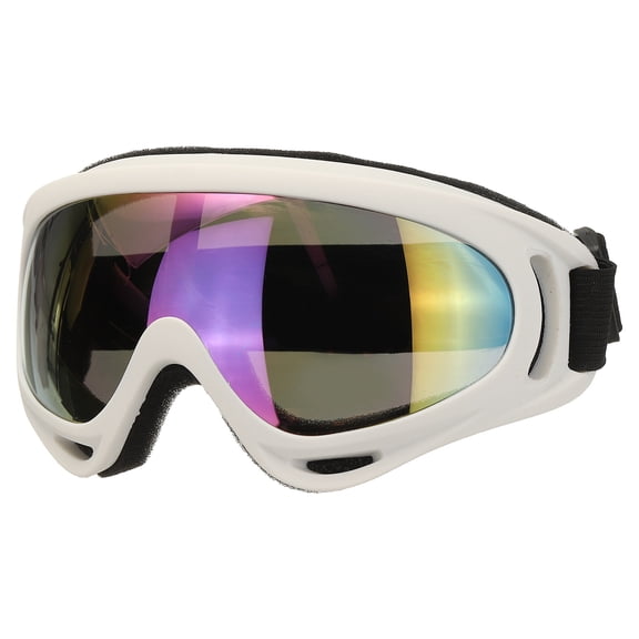 Uxcell Ski Goggles Snowboard Goggles with Colored Lenses White