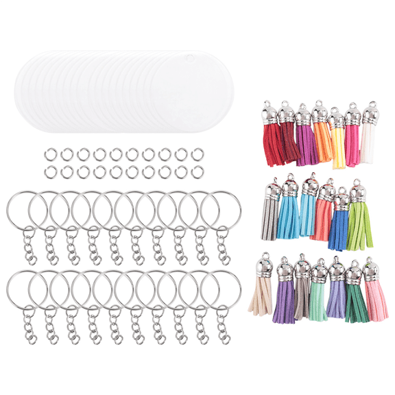 New Arrivals Acrylic Keychain Blank Set, for Vinyl Resin Craft Project DIY