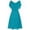 *Blue, variant on U Women's Chiffon A Line Wedding Gown with Ruffle Shoulder ,Elegant Cocktail Party Bridesmaid Dress Blue,Womens Plus M