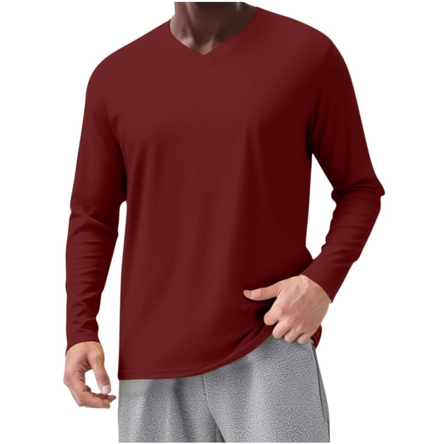 Dry Fit Long Sleeve Shirt for Men, Solid Color, Lightw8, Breathable, Pullover Top, Polyester Spandex, 1 Pc