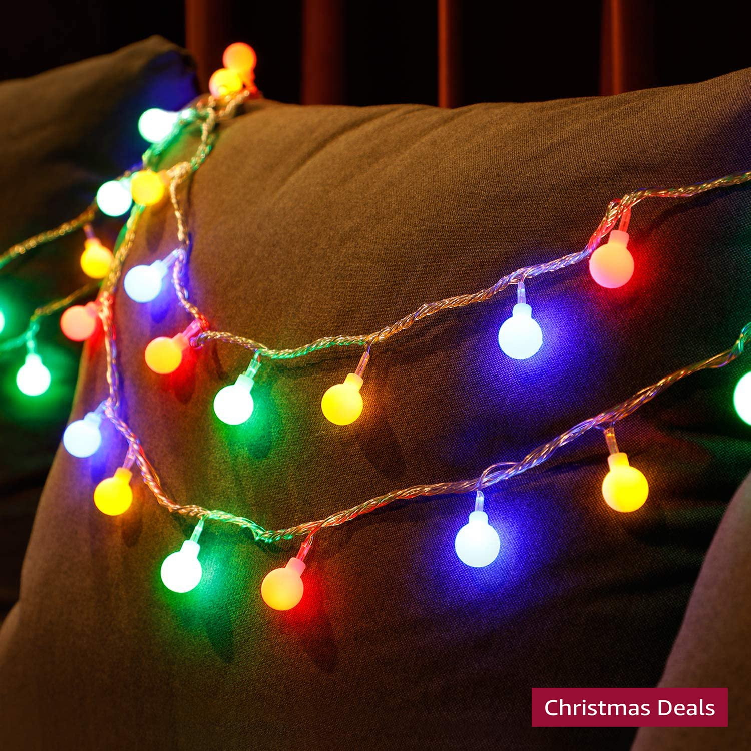 TORCHSTAR 33ft 100 LEDs Globe String Light Kit, 8 Modes Indoor & Outdoor Decorative Lighting, Multi-Color, PC Coated Copper Wires, for Holiday, Christmas, Thanksgiving, Party, Wedding