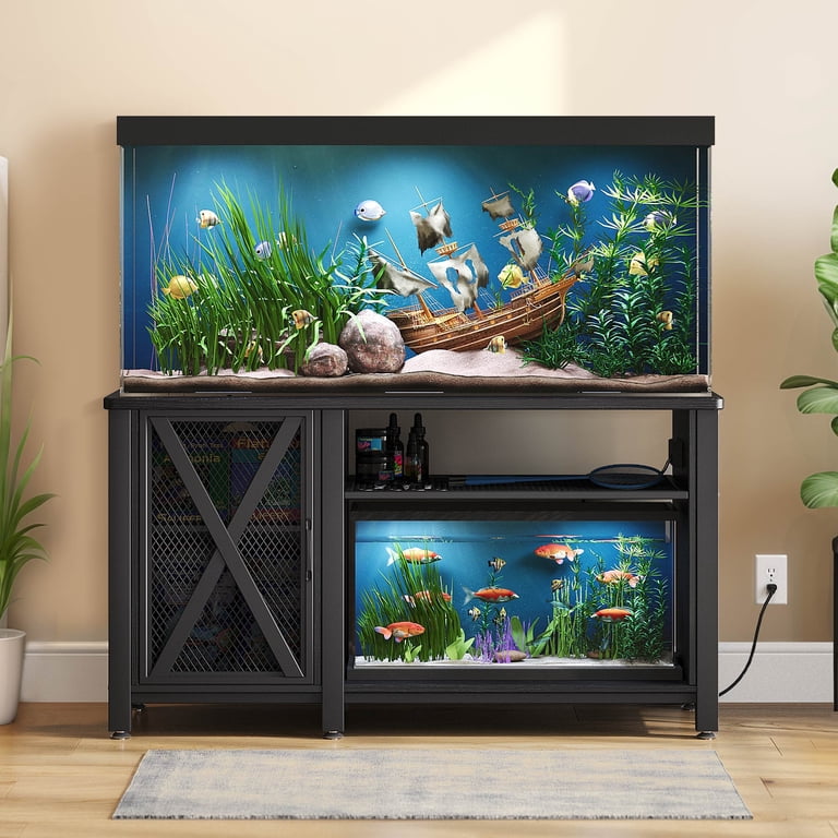 Fish Tank Stands Walmart Tall Heavy-Duty Metal Aquarium Stand ...