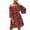 Red, variant on IROINNID Women's 3/4 Sleeve Empire Dress Off-the-Shoulder One-shoulder Dress Strapless Print Dress