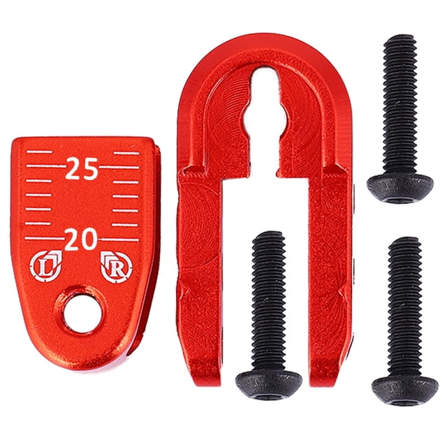 Brazo de dirección servo de dientes de aleación de aluminio 24T para modelo de coche RC 1/8 1/10 (rojo N10308R)