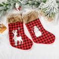 thumbnail image 4 of Christmas Tree Decorations, Hwkond Fashion Christmas Black Red Plaid Socks Gift Bag Christmas Tree DecorationsUp to 60% Off Clearance Sale, 4 of 6