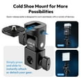 thumbnail image 5 of Ulanzi LA04 Angle-Adjustable Light Stand Adapter with 1/4" Mount and Cold Shoe, 180° Tilt Camera Holder for LED Fill Light, Smartphone, and DSLR, Heavy-Duty Light Stand Mount, 5 of 11