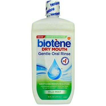 Biotene Dry Mouth Gentle Oral Rinse Soothing Moisturization, Mild Mint, 16 fl oz