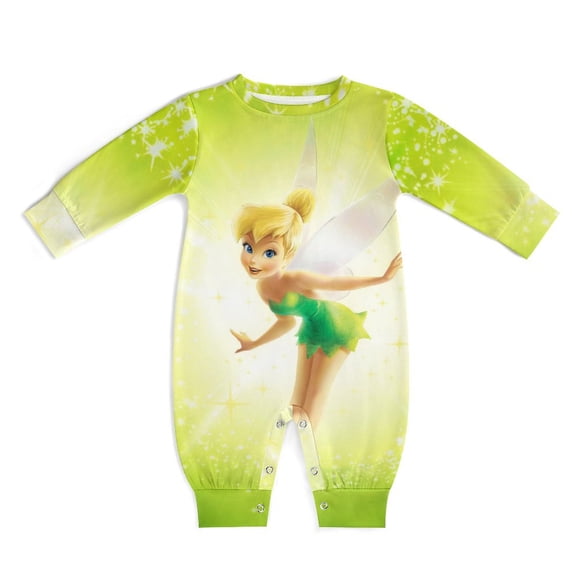 Tinker Bell Baby Onesie Romper Footless Infant Long Sleeve Jumpsuit for Boys Girls
