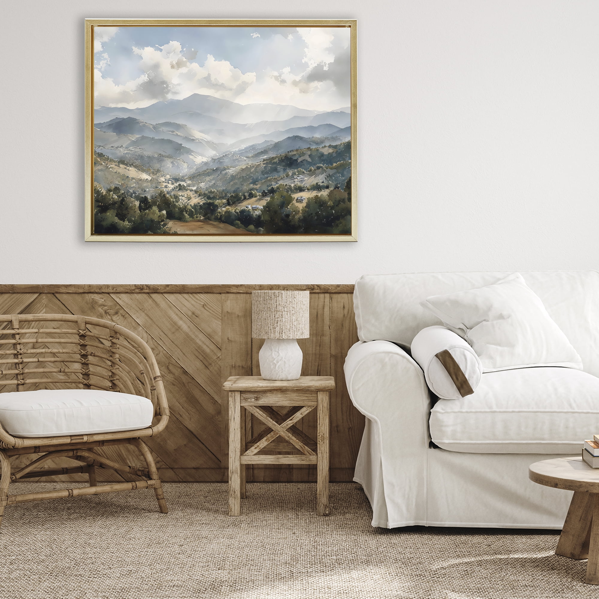 Stupell Industries Everything Under The Sun Gold Framed Floater Canvas Wall Art, design by Franklyn Gregory