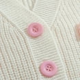 thumbnail image 3 of GiLiling Girls Bow Cardigan - V Neck Button Down Knitted Crop Sweater with 3D Bow Knot, Long Sleeve Cute Outerwear (Pink, 13-16 Years), 3 of 7