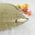 thumbnail image 4 of Unique Bargains Solid Indoor Outdoor Linen Decorative Throw Pillow Cover (2 Count) Khaki 18" x 18", 4 of 6