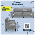 thumbnail image 2 of Serta Palisades 78" Track Arm Sofa with Removable Covers Kona Gray, 2 of 17