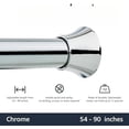 thumbnail image 2 of Tension Curtain Rod, Adjustable 54-90" Width - Chrome, Classic Finial, 2 of 6