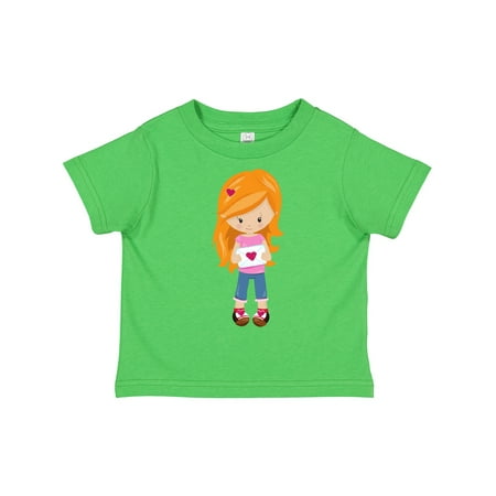 

Inktastic Valentine s Day Girl Girl in Love Orange Hair Gift Toddler Toddler Girl T-Shirt