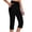 Black, variant on Capri Pants for Women Drawstring Elastic Dressy Waist Workout Athletic Yoga Pant with Pockets