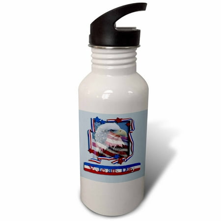 

Veterans Day Patriotic Eagle 21 oz Sports Water Bottle wb-16341-1