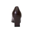thumbnail image 4 of PEERAGE Cynthia Women Extra Wide Width Closed Toe with Loop Bow Tie/Tassel Slip On Pump BROWN 7.5, 4 of 8