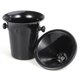 thumbnail image 2 of Escupidera de degustación de vino Escupidera de vino negro Cubo de basura de vino Cubo de hielo redondo de plástico de doble oreja Accesorios de degustación de vino (hy), 2 of 3