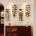 thumbnail image 2 of 24 Bottles Wall Mounted Wine Rack, Detachable Wall Hanging Bottle Holder, Use as One or Four, DIY Display, Storage Racks for Wine, for Restaurant, Bar, Cellar, 2 of 8