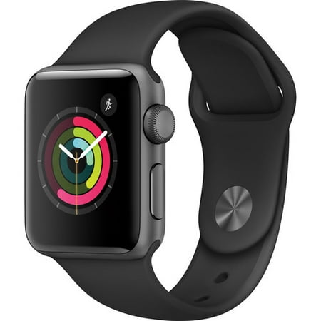 Refurbished Apple Watch Gen 2 Series 1 38mm Space Gray Aluminum - Black Sport Band (The Best Smart Watches In The World)