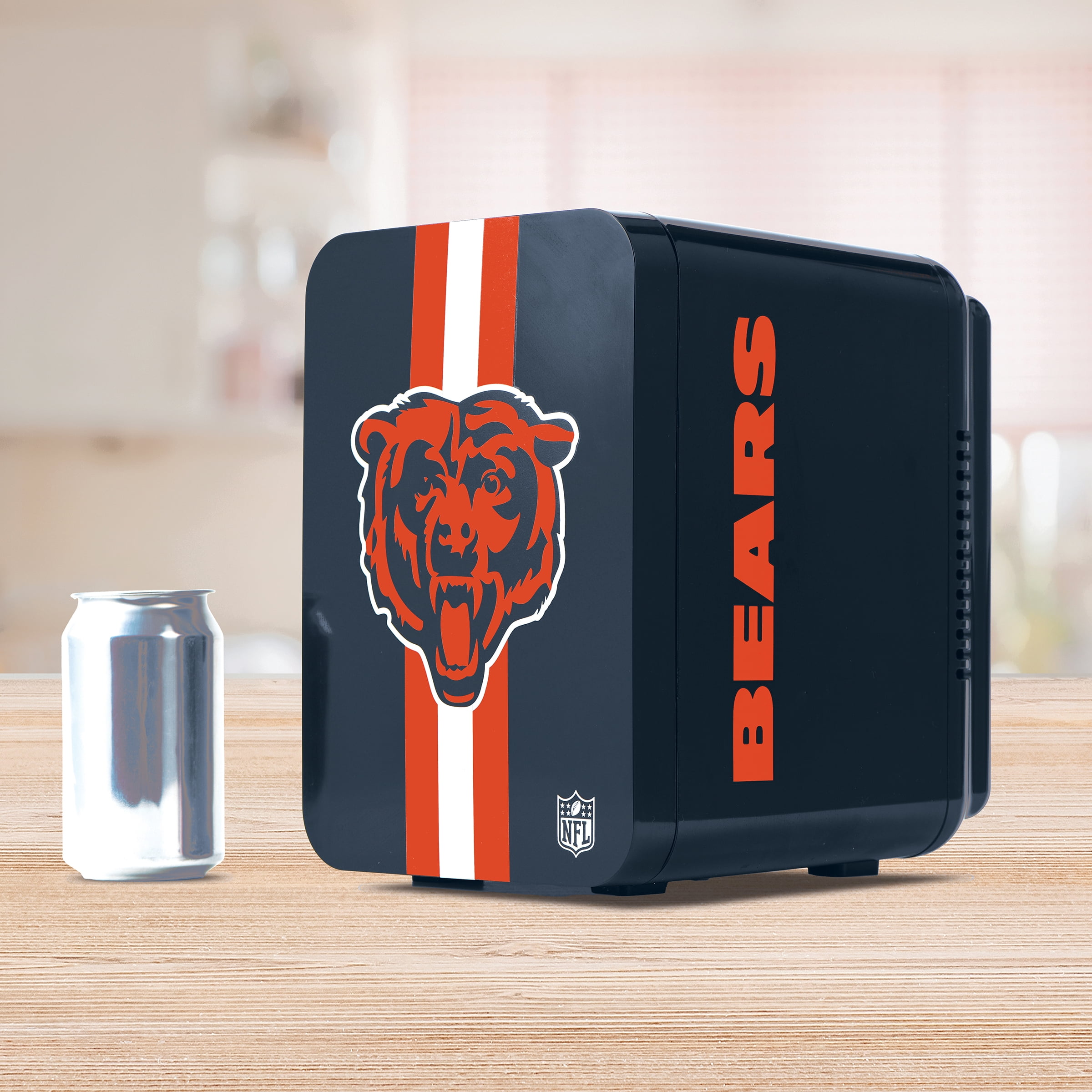 NFL Chicago Bears Mini Fridge, Dark Navy, 4L, 6 Cans