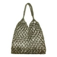 thumbnail image 5 of Mightlink Aesthetic Tote Bag Exquisite Woven Pattern Large Capacity Hollow Out Handmade Double Handle Daily Collocation Ladies Cut-Out Handbag Shopping Bag for Travel, 5 of 7
