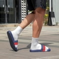 thumbnail image 4 of GETAC Sandalias HOMBRE MUJER CHANCLAS, Pantuflas Suela gruesa Antiderrapante, Textura suave Empeine amplio Correa estilo red transpirable EVA,Negro con gris, 4 of 7