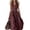 A-Wine69, variant on XIAONU Womens Denim Dress High Low Hem Corset Spaghetti Strap Ruffle Tiered Western