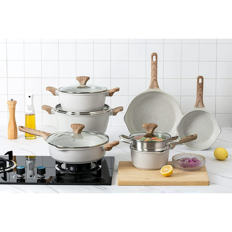 Country Kitchen Pots and Pans Set Nonstick, 11 Piece Cookware Sets