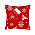 thumbnail image 1 of Funda de almohada navideña de dibujos animados, regalo de vacaciones de Papá Noel, funda de cojín cuadrada, 1 of 5