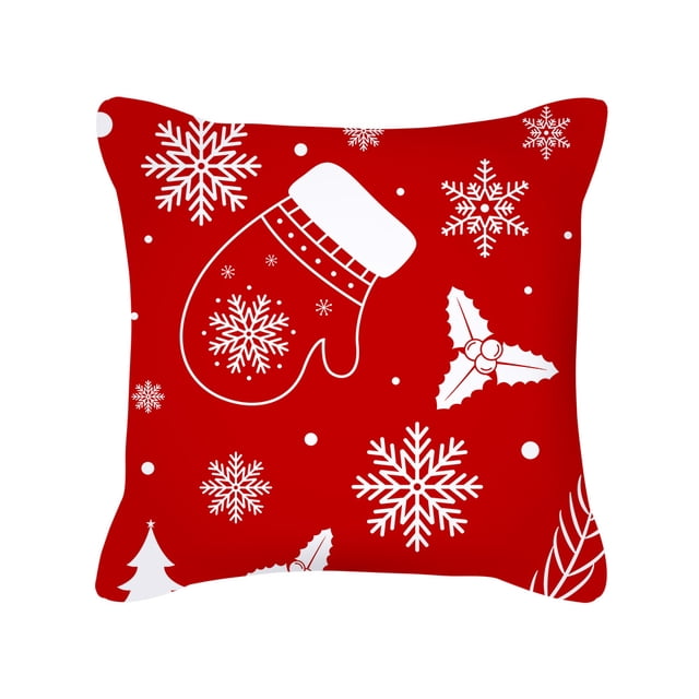 Funda de almohada navideña de dibujos animados, regalo de vacaciones de Papá Noel, funda de cojín cuadrada